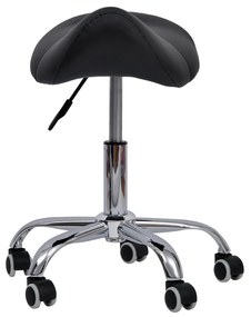 HOMCOM Scaun Ergonomic pentru Coafură, Reglabil, Tip Șa, Confort Superior, Negru | Aosom Romania