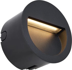 Set de 6 Aplice Moderne Incastrabile Negre cu LED IP65 - Gem