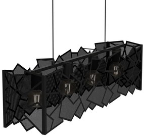 Lustră pe cablu CAMO 4xE27/15W/230V negru