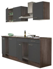 Mobilă de bucătărie Yorki 210, corp din stejar Yorki, cu față antracit satinat