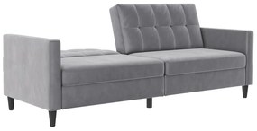 Canapea gri deschis cu tapițerie din catifea 203 cm Hartford – Støraa