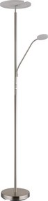 Globo 59093N - Lampă de podea cu LED dimabilă STANFORD 28W/230V + 5W 3000K crom lucios