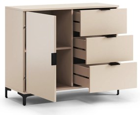Mazzoni Comodă LANA K-100S Bej (Șampanie) - DULAP VERTICAL CU SERTARE