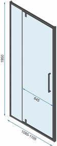 Cabina de dus de colt Rapid Swing Auriu 100x80cm, Rea