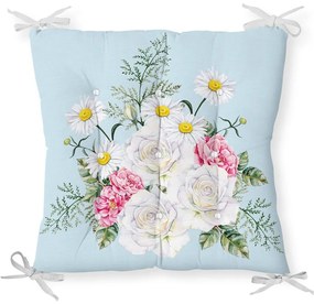 Pernă pentru scaun cu amestec de bumbac Minimalist Cushion Covers Spring Flowers, 40 x 40 cm