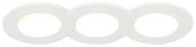 Set de 3 spoturi de baie încastrate rotunde LED 5W alb impermeabil - Blanca