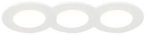Set de 3 spoturi încastrate rotunde LED 5W albe etanșe pentru baie - Blanca
