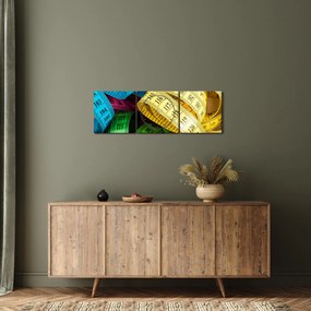 Tablou cu metri colorați (cu ceas) (90x30 cm)