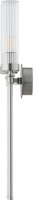 Aplica de perete stil elegant PRESTON 2 nickel/sticla clara