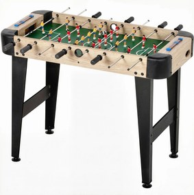SPORTNOW Masă de fotbal de 92 cm cu 22 jucători 2 mingi marcatoare manuale mânere antiderapante lemn natural | Aosom Romania