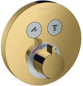 Baterie dus incastrata termostatata auriu lucios Hansgrohe, ShowerSelect S Auriu lucios