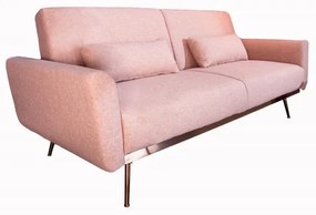 Canapea extensibila Bellezza cu tapiterie din tesatura structurala, roz