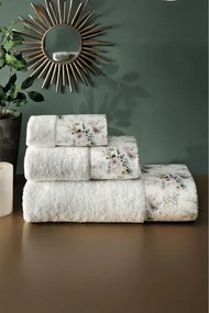 Set cadou de prosoape și prosop de corp FINOLA, 3 buc Alb / White Set (prosop mic 30x50cm, prosop 50x100cm, prosop de corp 75x150cm)