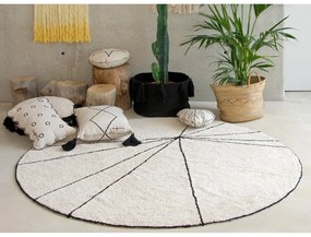 Covor crem lavabil/țesut manual rotund din bumbac ø 160 cm Trace Beige – Lorena Canals