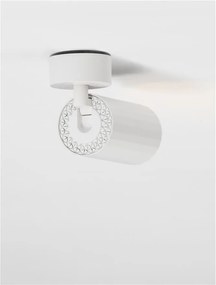 Spot aplicat design tehnic ZELOS alb