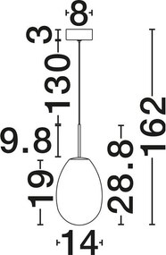 Pendul LED decorativ BRITA D-14cm