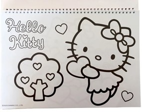 Hello Kitty Sweetheart Caiet de schițe spirală A/4 cu 40 de foi și autocolante