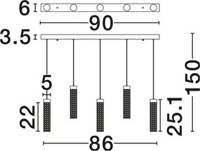 Lustra LED suspendata stil modern ZELON