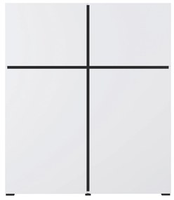 Comodă Crossroad W76 (negru + alb). 1118163