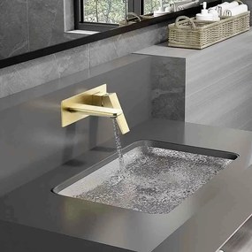 Baterie lavoar incastrata Inter Ceramic Elinor monocomanda auriu periat cu corp ingropat