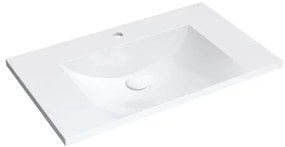 Lavoar pe mobilier Omnires Naxos M+ alb 76 cm