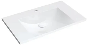 Lavoar pe mobilier Omnires Naxos M+ alb 76 cm