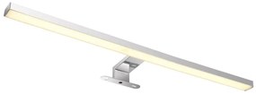 Aplica LED pentru baie design modern IP44 Jaime argintiu, opal