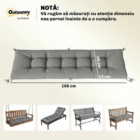 Outsunny Pernă pentru Scaune de Grădină, Leagăn, Bancă, Saltea Lungă | Aosom Romania