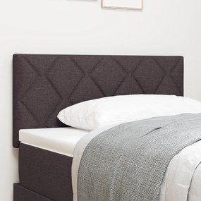 vidaXL Tăblie cap cu lumini cu bandă LED Ajustabil Maro 90 cm țesătură