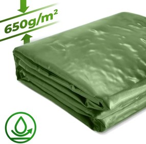 Prelată JAGO 650 g / m2, ochiuri din aluminiu, verzi, 4x8 m