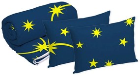 Set Alcam 2 perne microfibra 50x70 cm si pilota matlasata 220x200 cm, Moon Night