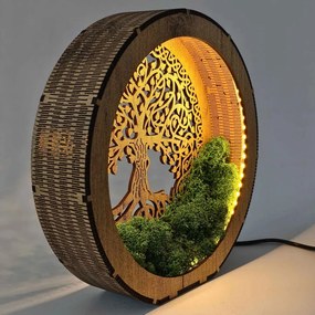 SENTOP | Lampă de masă Arborele Vieții cu mușchi | ZIVENA