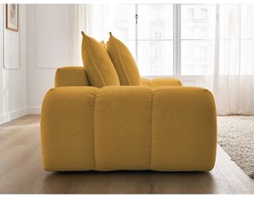 Canapea galben-muștar cu tapițerie din chenille 278 cm Everest – Bobochic Paris