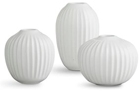 Set 3 vaze miniaturale din gresie Kähler Design Hammershoi Miniature, alb