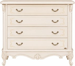 Comodă lemn masiv Edward cu 4 sertare, 117 × 50 × 99 cm - Fara
