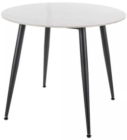 Masă de bucătărie Rion - 90 cm diametru, marmură / negru