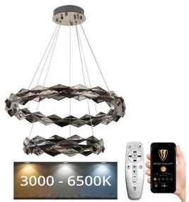 Lustră LED dimabilă pe cablu LED/65W/230V 3000-6500K crom + telecomandă