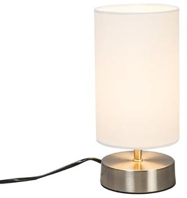 Lampă de masă modernă rotundă albă de 12 cm reglabilă - Milo 2