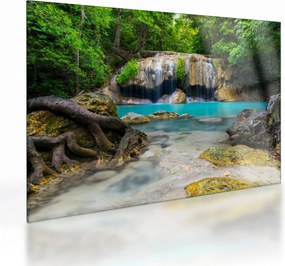 Tablou pe sticlă cu cascade (70x50 cm)