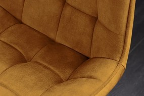 Set de 4 scaune ROADSTAR catifea galben mustar