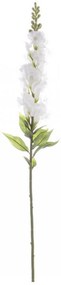 Floare decorativa, plastic, alb, 68cm