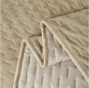 Cuvertura de pat din catifea ASTRALIA, bej Dimensiune: 200 x 220 cm