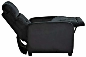 Scaun reclinabil Lennox Velvet, negru