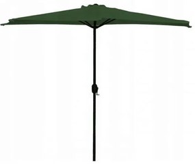 Umbrela balcon/terasa, semirotunda, verde, 270 cm