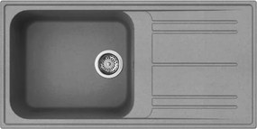 Chiuvetă de bucătărie Smeg LZ150CT, 100 cm, material rezistent la zgârieturi, ușor de curățat, gri