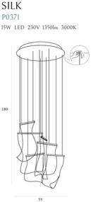 Lustra LED dimabila design deosebit Silk
