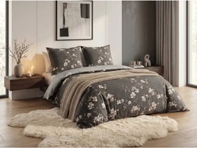 Lenjerie de pat din microfibra flanel BLOSSOM gri Dimensiune lenjerie de pat: 70 x 90 cm | 140 x 200 cm