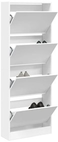vidaXL Pantofar, alb, 60x21x163,5 cm, lemn compozit
