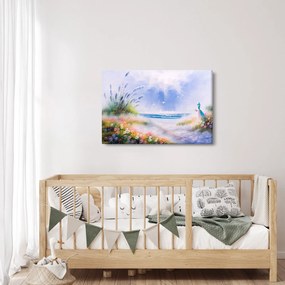 Tablou - Plaja romantică, pictură în ulei (90x60 cm)