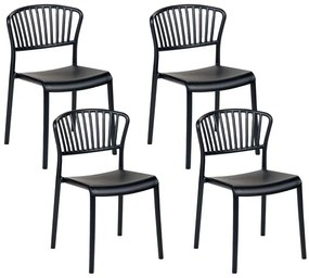 Set 4 buc scaun tip bar Geronimo (negru). 1079073
